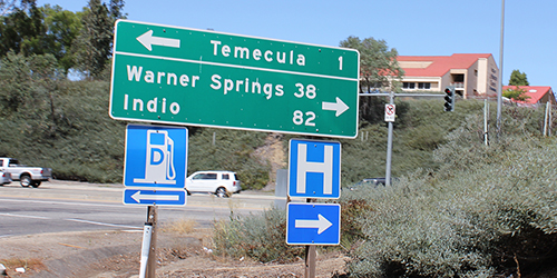 Temecula, one mile to the left