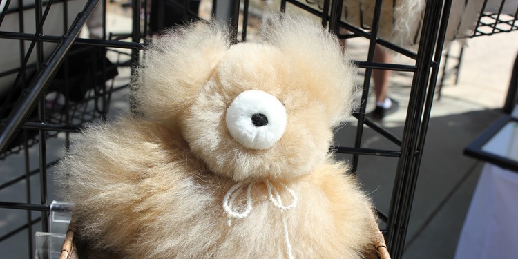 Stuffed toy made from alpaca fur