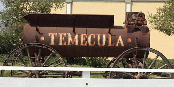Temecula wagon sign in Old Town