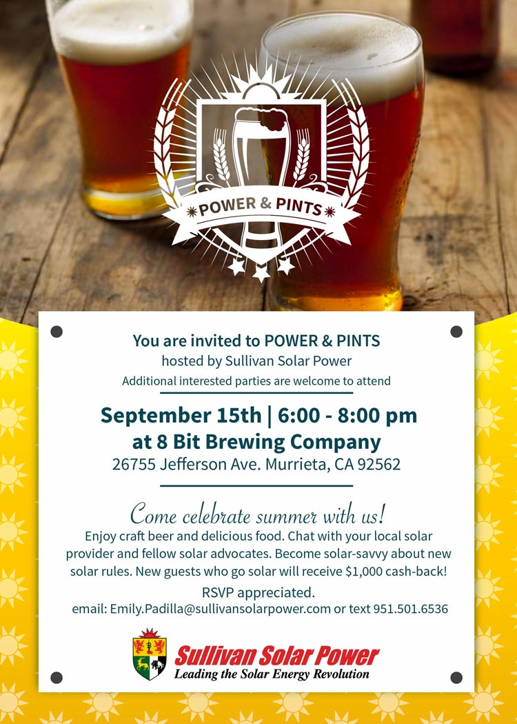 Power & Pints Flyer